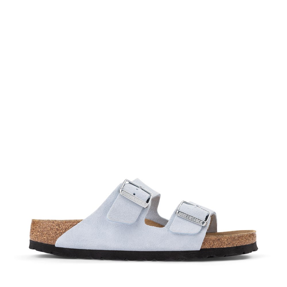 Womens Birkenstock Arizona Soft Footbed Slide Sandal - Baby Blue