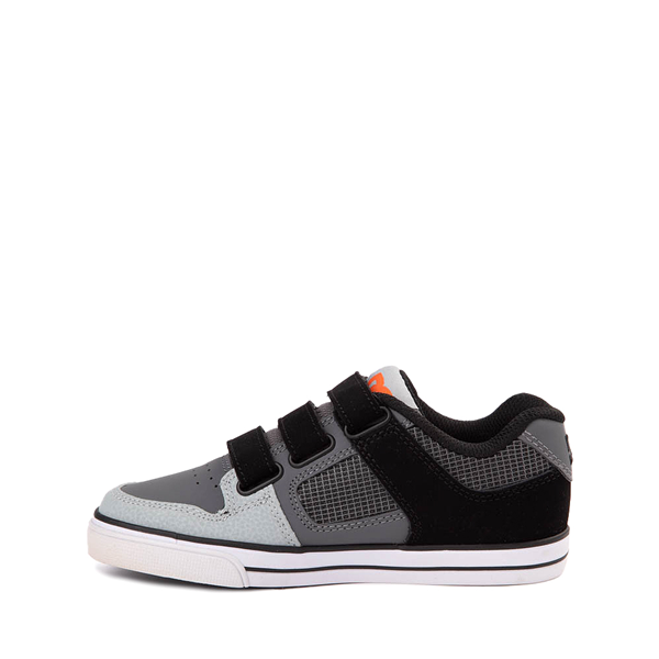 alternate view DC Pure Elastic Skate Shoe - Little Kid / Big Kid - Grey / OrangeALT1