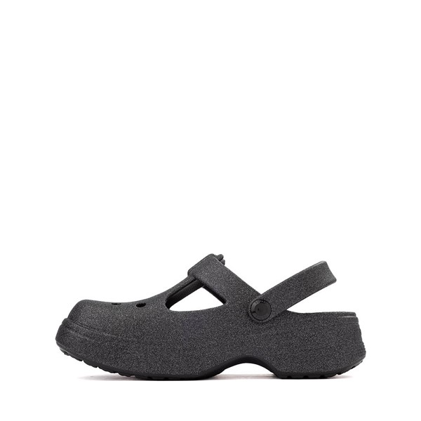 alternate view Crocs Classic Mary Jane Glitter Clog - Little Kid / Big Kid - BlackALT1