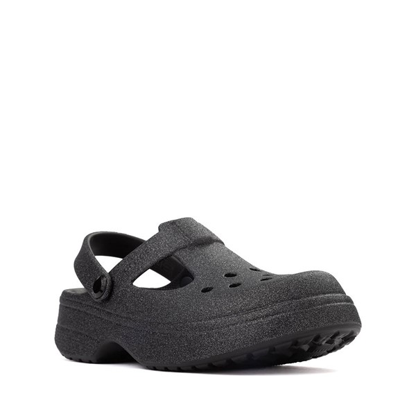alternate view Crocs Classic Mary Jane Glitter Clog - Little Kid / Big Kid - BlackALT5