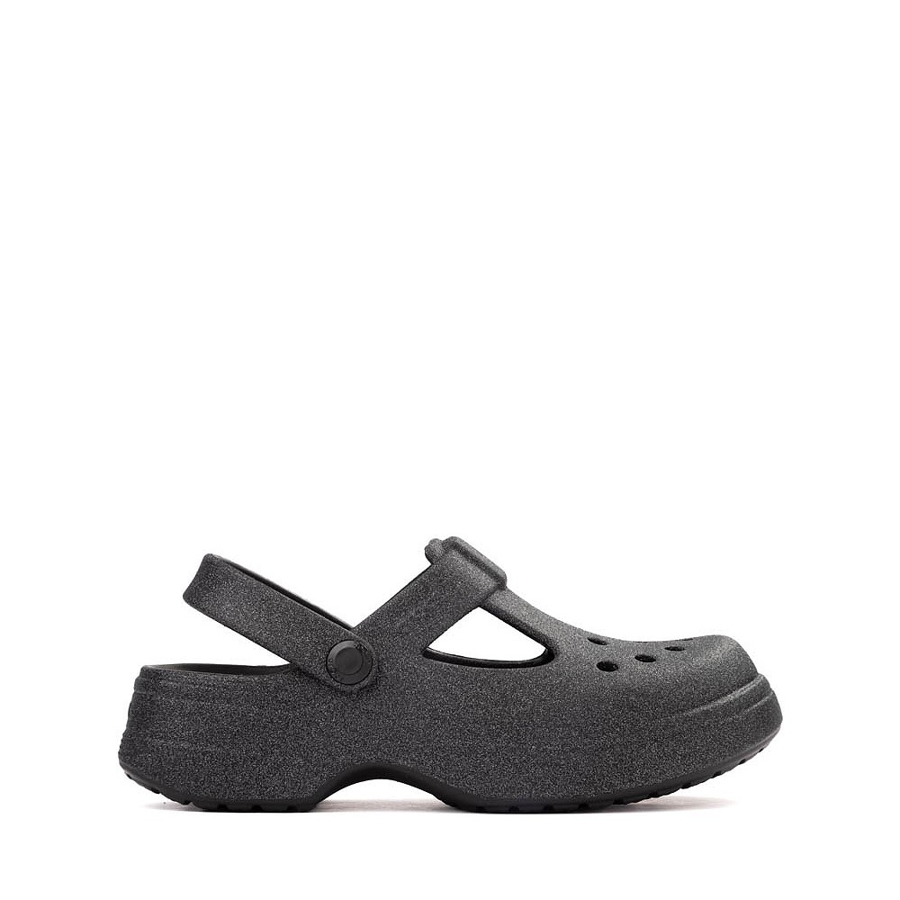 Crocs Classic Mary Jane Glitter Clog - Little Kid / Big Kid - Black