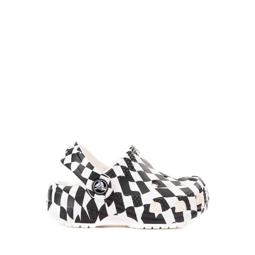 Crocs Littles&trade; Warped Checker Clog - Baby - White / Black