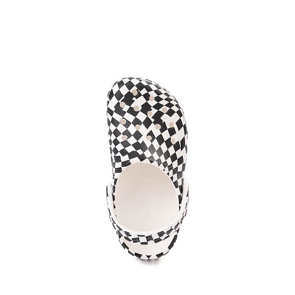 alternate view Crocs Classic Warped Checker Clog - Baby / Toddler - White / BlackALT2