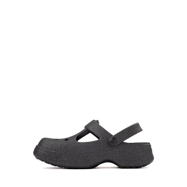 alternate view Crocs Classic Mary Jane Glitter Clog - Baby / Toddler - BlackALT1