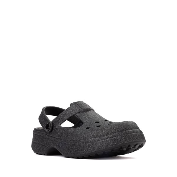 alternate view Crocs Classic Mary Jane Glitter Clog - Baby / Toddler - BlackALT5