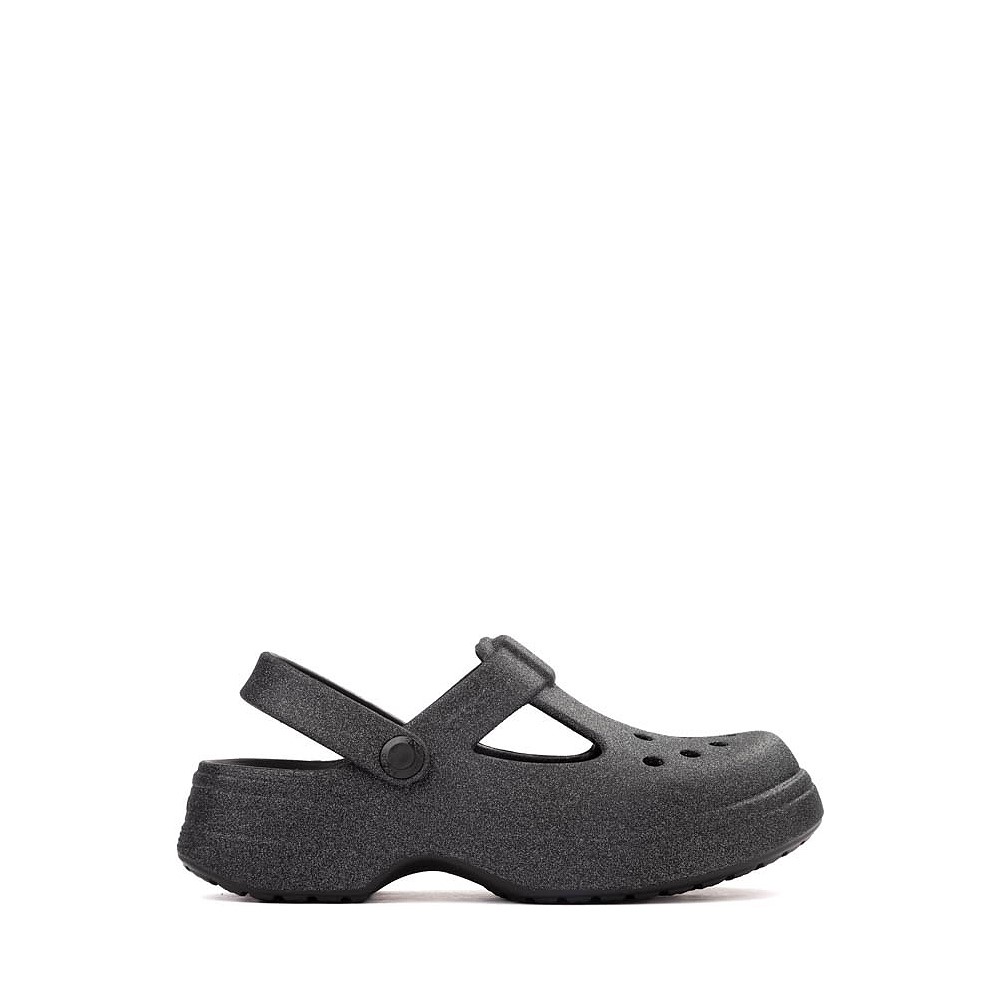 Crocs Classic Mary Jane Glitter Clog - Baby / Toddler - Black
