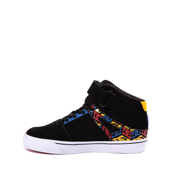 alternate view DC Pure Hi EV Skate Shoe - Little Kid / Big Kid - Black / Red / MulticolorALT1