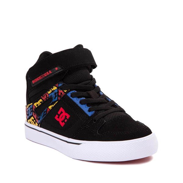 alternate view DC Pure Hi EV Skate Shoe - Little Kid / Big Kid - Black / Red / MulticolorALT5