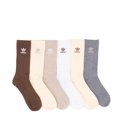 adidas Trefoil Crew Socks 6 Pack - Black / White