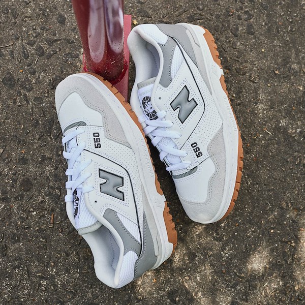 alternate view New Balance 550 Athletic Shoe - White / Slate Grey / Brighton GreyHERO