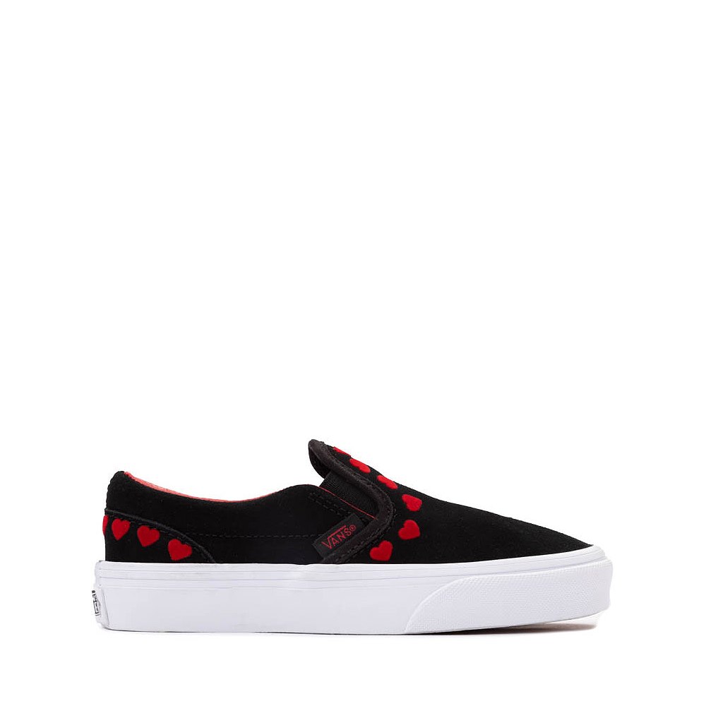 Vans Slip-On Skate Shoe - Little Kid - Black / Hearts