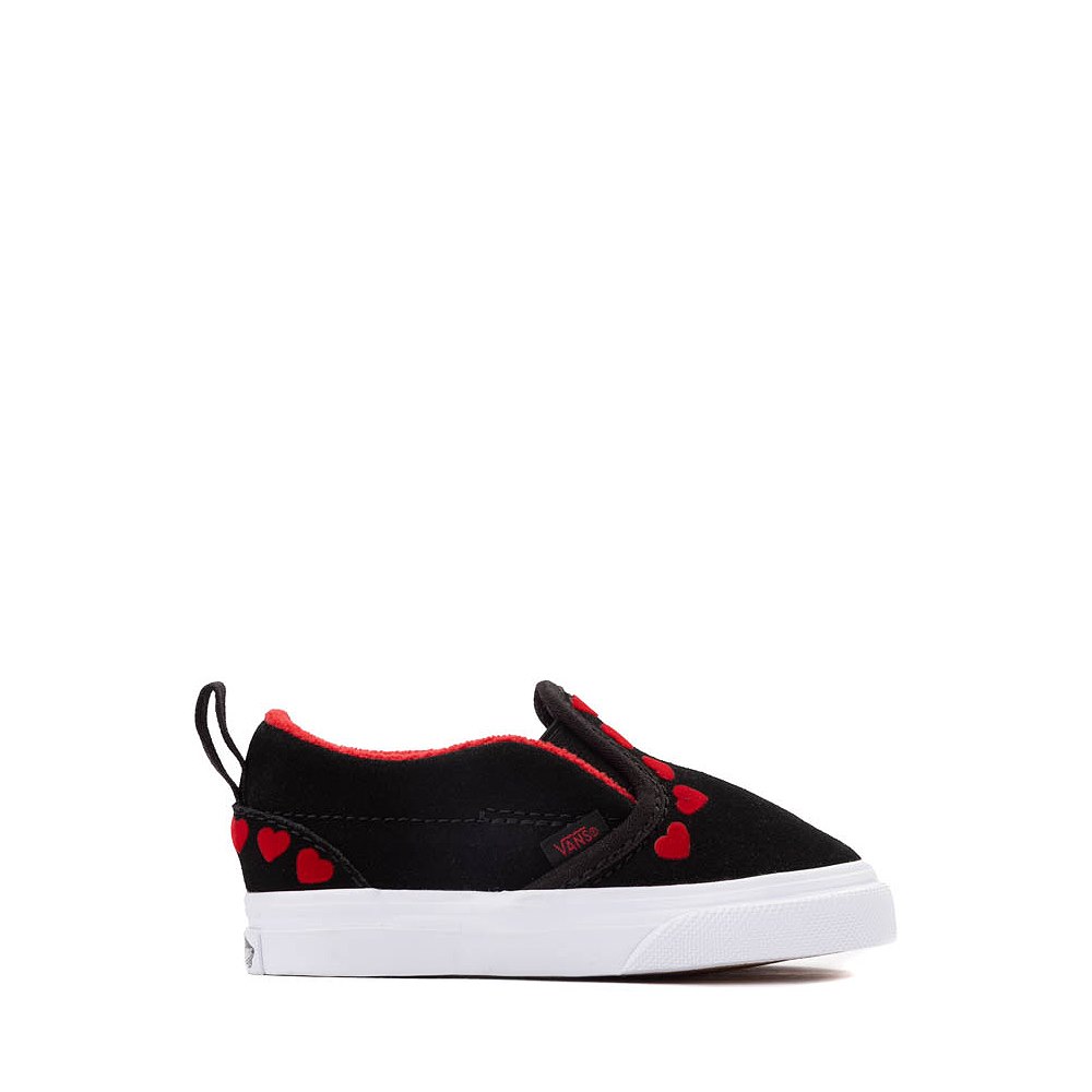 Vans Slip-On Skate Shoe - Baby / Toddler - Black / Hearts