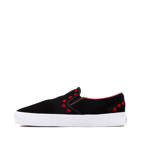 alternate view Vans Slip-On Skate Shoe - Black / HeartsALT1