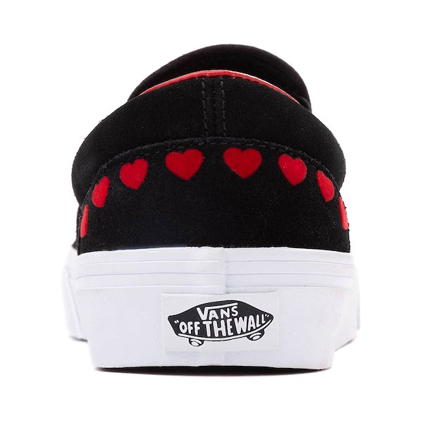 alternate view Vans Slip-On Skate Shoe - Black / HeartsALT4