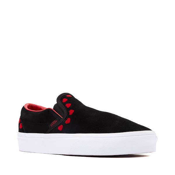 alternate view Vans Slip-On Skate Shoe - Black / HeartsALT5