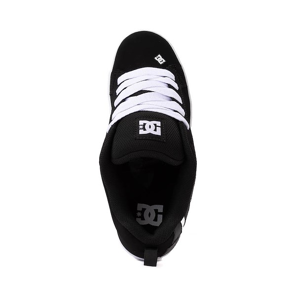 alternate view Womens DC Court Graffik 3D Skate Shoe - Black / White / GreyALT2