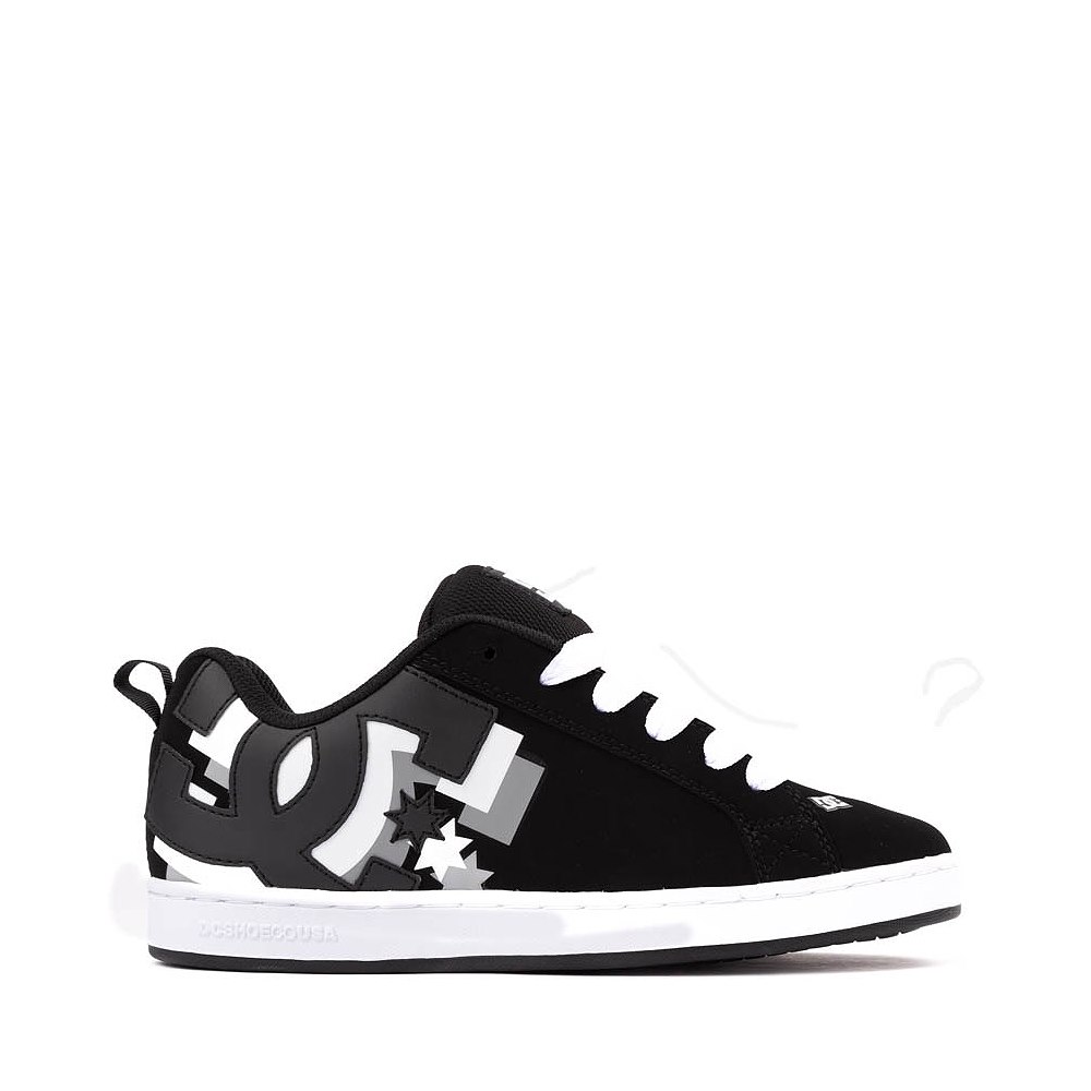 Womens DC Court Graffik 3D Skate Shoe - Black / White / Grey