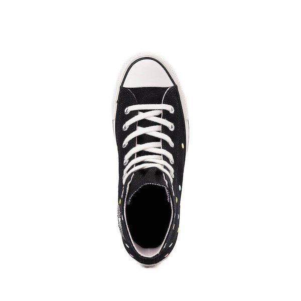 alternate view Converse Chuck Taylor All Star Lift Hi Sneaker - Big Kid - Black / Polka DotsALT2