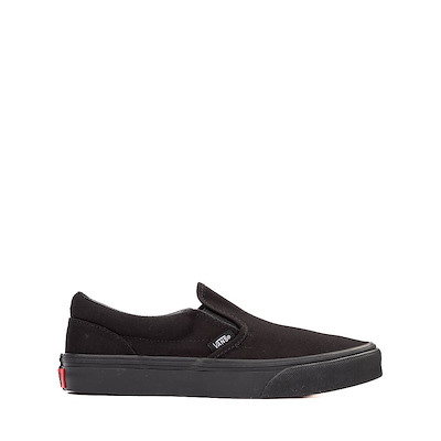 Main view of Vans Slip-On Skate Shoe - Big Kid - Black Monochrome