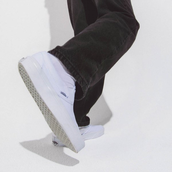 Vans Slip-On Skate Shoe - Big Kid - White