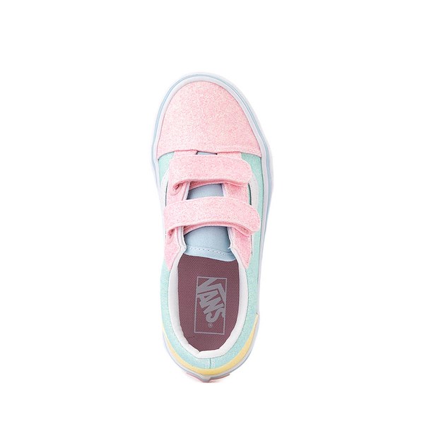 alternate view Vans Old Skool V Glitter Skate Shoe - Little Kid - Pastel / MulticolorALT2