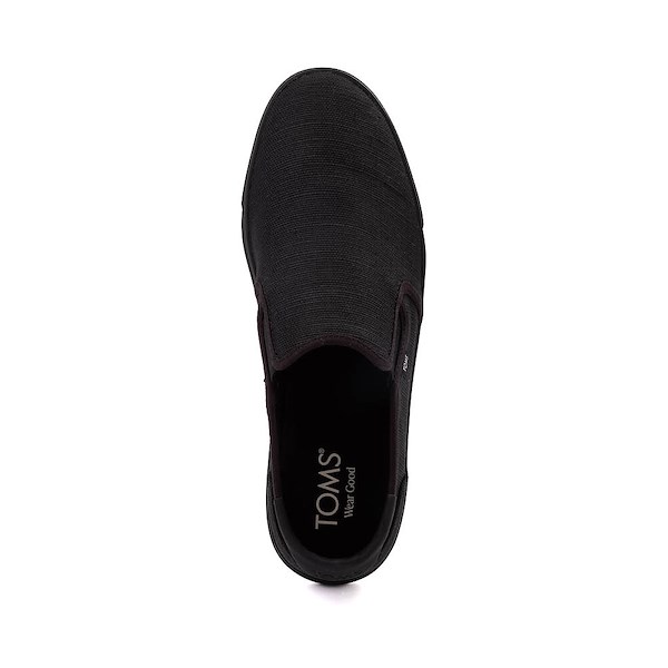 alternate view Mens TOMS Baja 2.0 Slip-On Casual Shoe - Black MonochromeALT2