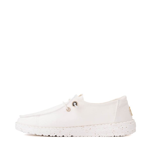 alternate view Womens HEYDUDE Wendy Elevated Basics Slip-On Casual Shoe - WhiteALT1