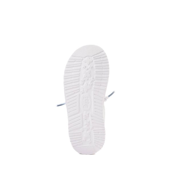 alternate view HEYDUDE Wally Summer Linen Casual Shoe - Baby / Toddler - White / Stone GreyALT3