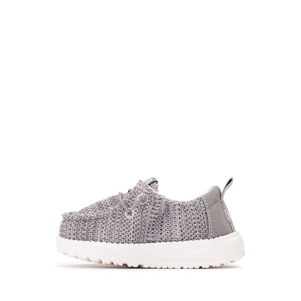 alternate view HEYDUDE LILDUDE Slip-On Casual Shoe - Baby - Grey / WhiteALT1