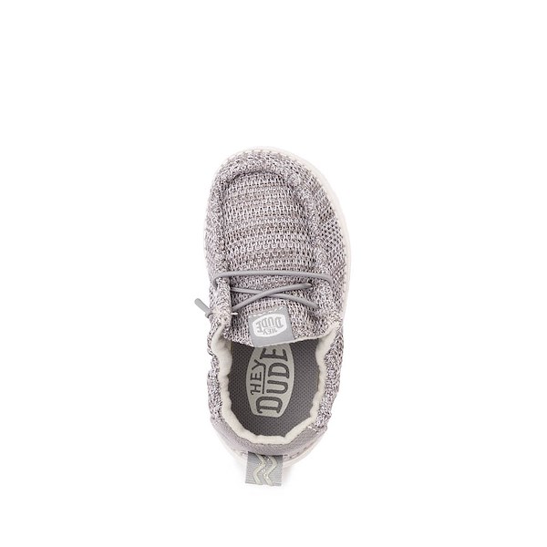 alternate view HEYDUDE LILDUDE Slip-On Casual Shoe - Baby - Grey / WhiteALT2