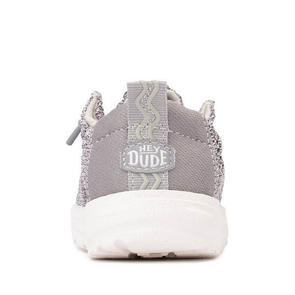 alternate view HEYDUDE LILDUDE Slip-On Casual Shoe - Baby - Grey / WhiteALT4