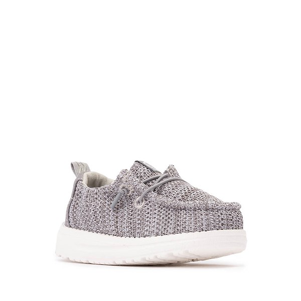 alternate view HEYDUDE LILDUDE Slip-On Casual Shoe - Baby - Grey / WhiteALT5