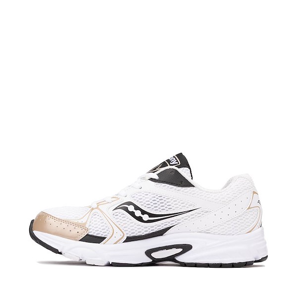 alternate view Saucony Ride Millennium Athletic Shoe - White / Gold / BlackALT1