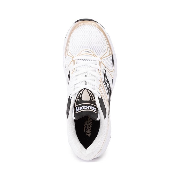 alternate view Saucony Ride Millennium Athletic Shoe - White / Gold / BlackALT2