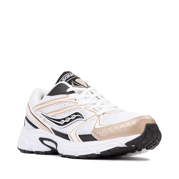 alternate view Saucony Ride Millennium Athletic Shoe - White / Gold / BlackALT5