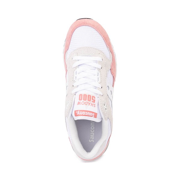 alternate view Saucony Shadow 5000 Athletic Shoe - White / SalmonALT2