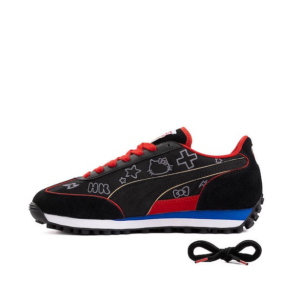 Womens PUMA x Hello Kitty® Easy Rider Athletic Shoe - Black / For All Time Red / Mountain Blue