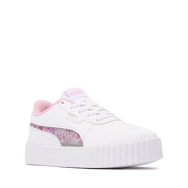 alternate view PUMA Carina 3.0 Jelly Stars Athletic Shoe - Little Kid / Big Kid - White / PinkALT5