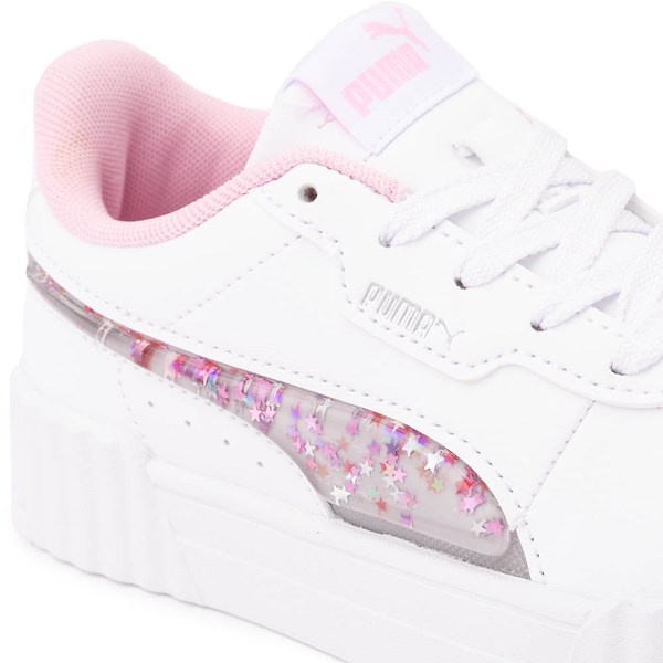 alternate view PUMA Carina 3.0 Jelly Stars Athletic Shoe - Little Kid / Big Kid - White / PinkALT5B
