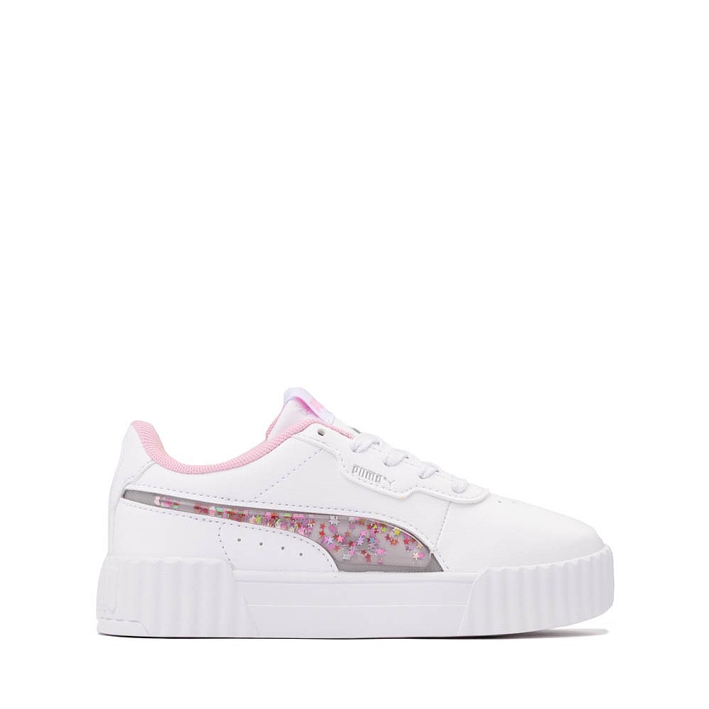 PUMA Carina 3.0 Jelly Stars Athletic Shoe - Little Kid / Big Kid - White / Pink