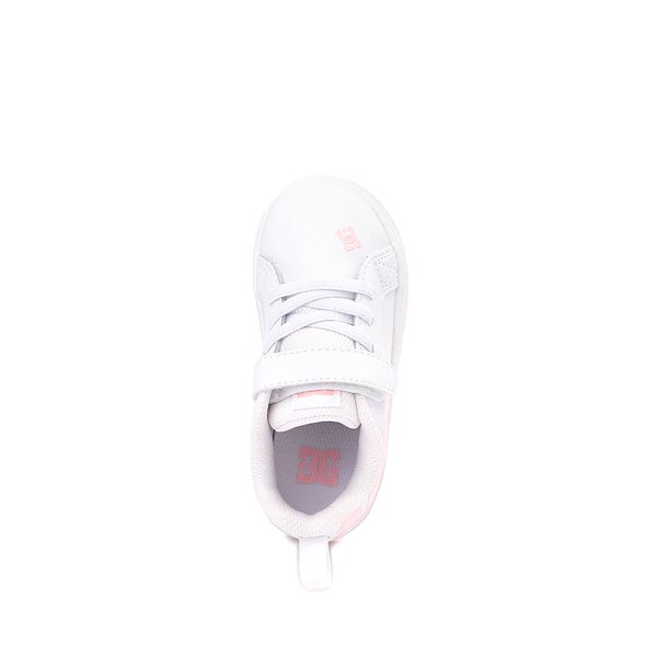 alternate view DC Court Graffik Skate Shoe - Baby / Toddler - White / PinkALT2