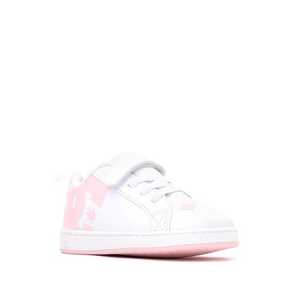 alternate view DC Court Graffik Skate Shoe - Baby / Toddler - White / PinkALT5
