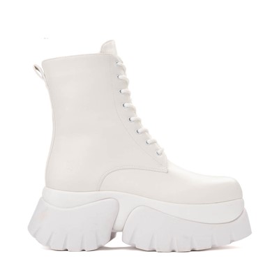 Womens KOI Footwear Astro Star & Moon Platform Boot - Black / Silver