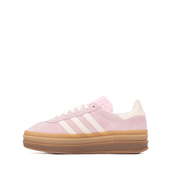 Womens adidas Gazelle Bold Athletic Shoe - Clear Pink / Cream White / Gold Metallic / Gum