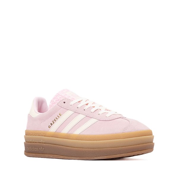 Womens adidas Gazelle Bold Athletic Shoe - Clear Pink / Cream White / Gold Metallic / Gum