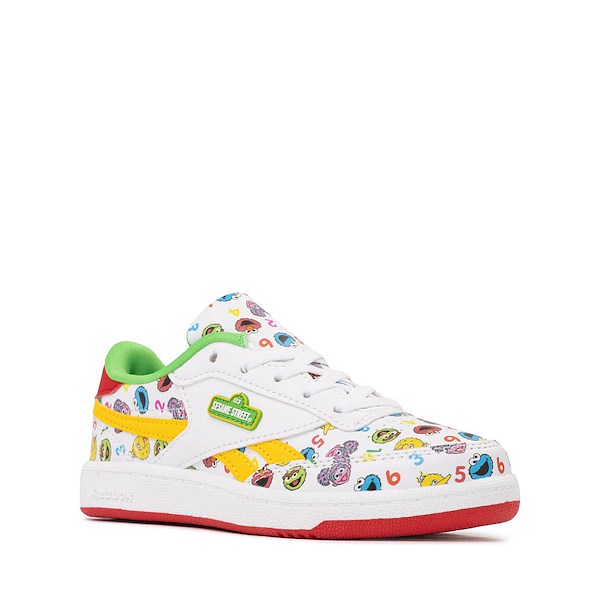 alternate view Reebok x Sesame Street Fun-All-Over Club C Revenge Athletic Shoe - Little Kid - White / MulticolorALT5