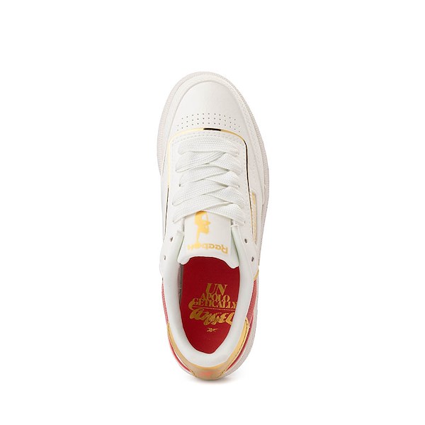 alternate view Reebok x Angel Reese Club C Athletic Shoe - Big Kid - Chalk / Sunset CoralALT2