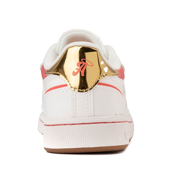 alternate view Reebok x Angel Reese Club C Athletic Shoe - Big Kid - Chalk / Sunset CoralALT4