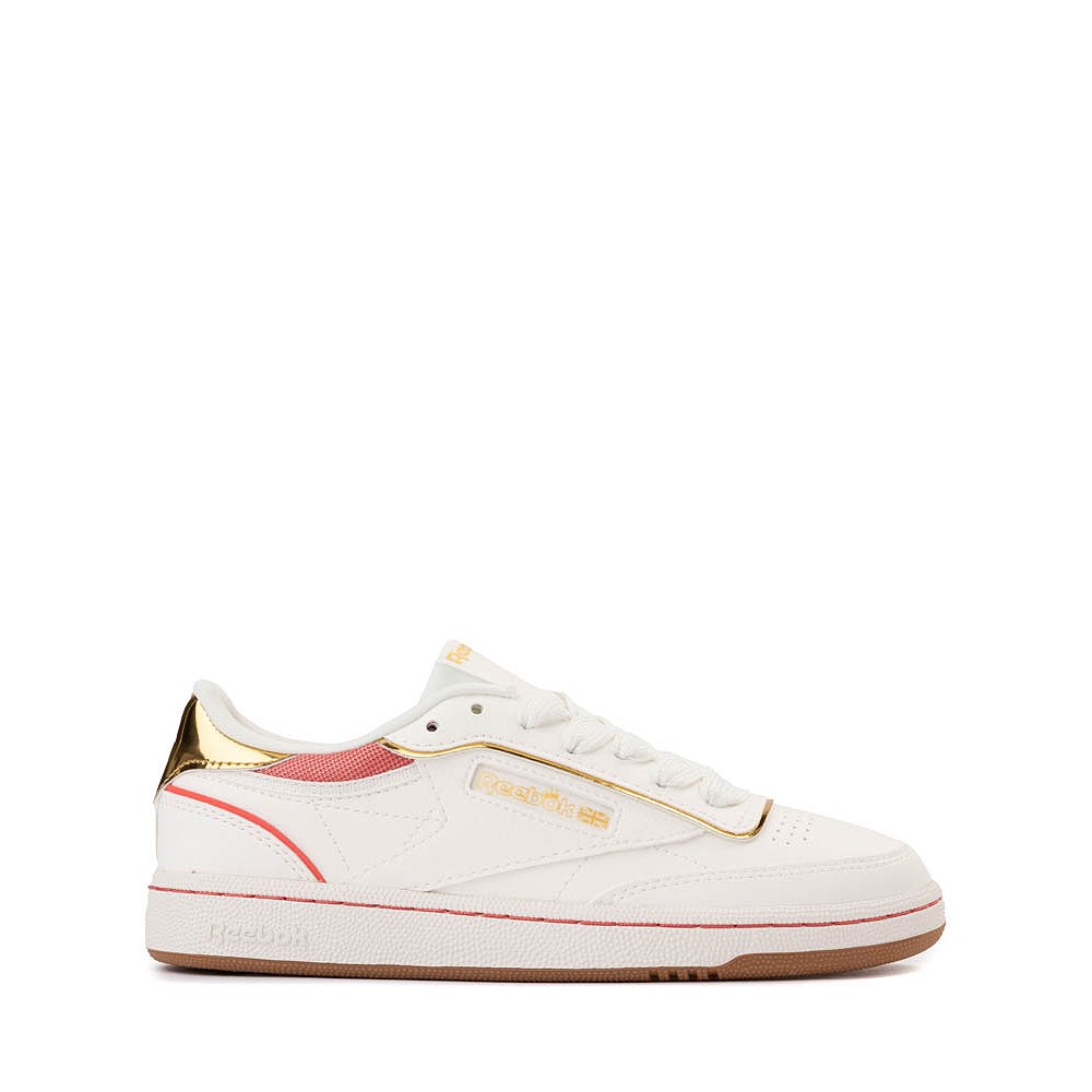 Reebok x Angel Reese Club C Athletic Shoe - Big Kid - Chalk / Sunset Coral