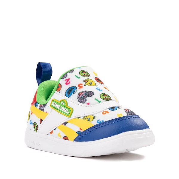 alternate view Reebok x Sesame Street Fun-All-Over Club C Revenge Slip-On Athletic Shoe - Baby / Toddler - White / MulticolorALT5